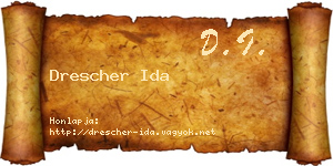 Drescher Ida névjegykártya